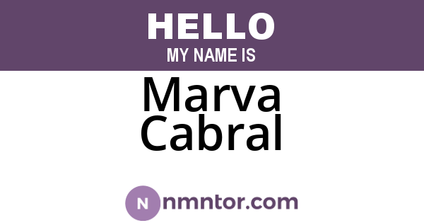 Marva Cabral