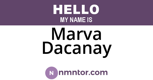 Marva Dacanay