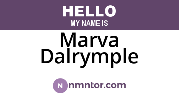 Marva Dalrymple