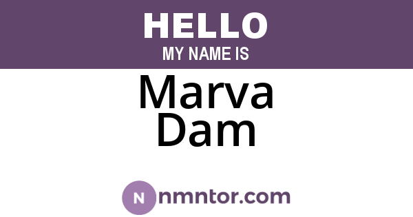 Marva Dam