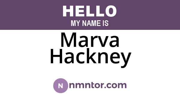 Marva Hackney