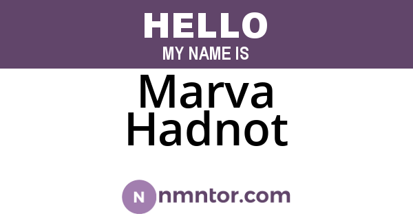 Marva Hadnot