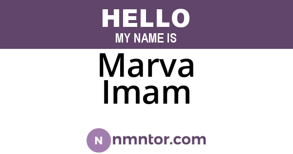 Marva Imam