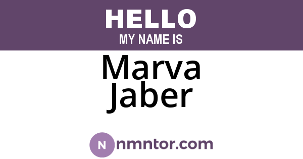 Marva Jaber