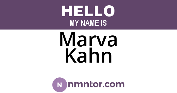 Marva Kahn