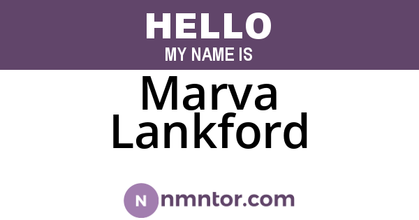 Marva Lankford