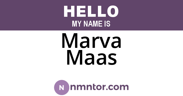 Marva Maas