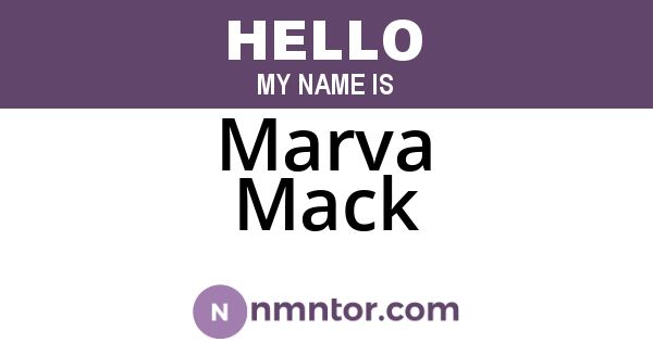 Marva Mack