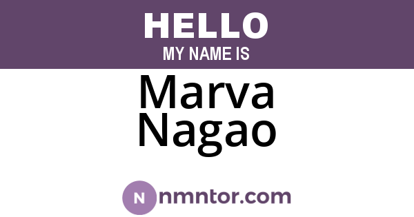 Marva Nagao