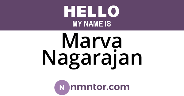 Marva Nagarajan