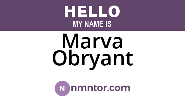 Marva Obryant