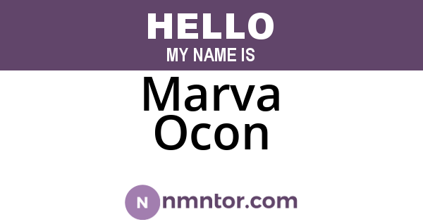 Marva Ocon