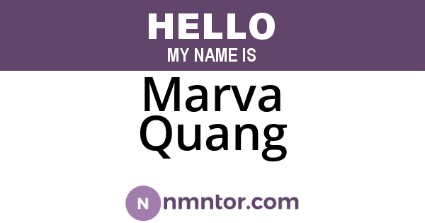Marva Quang