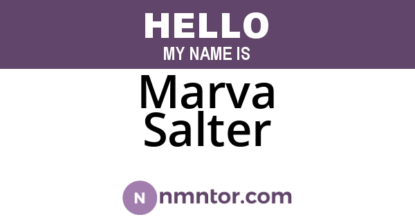Marva Salter