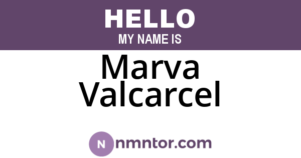 Marva Valcarcel