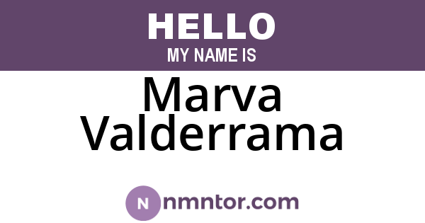 Marva Valderrama