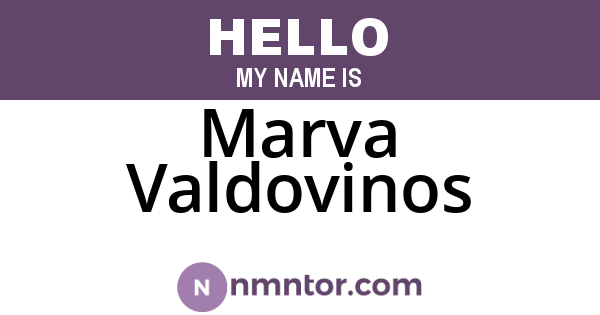 Marva Valdovinos