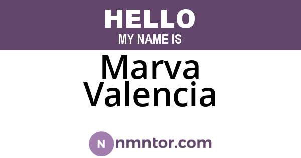 Marva Valencia