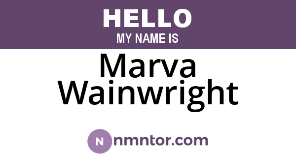 Marva Wainwright
