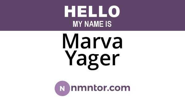 Marva Yager