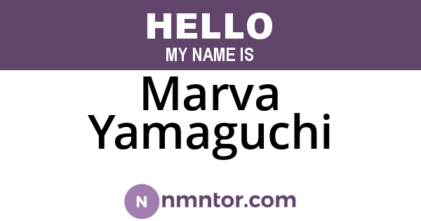 Marva Yamaguchi
