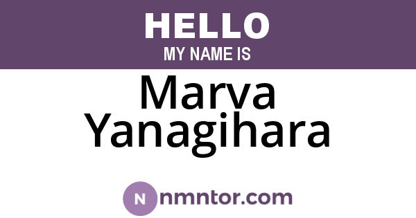 Marva Yanagihara