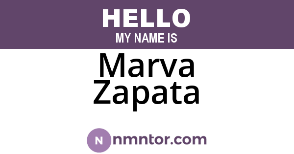 Marva Zapata