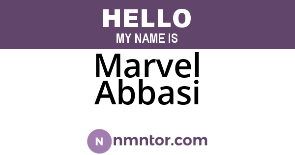 Marvel Abbasi