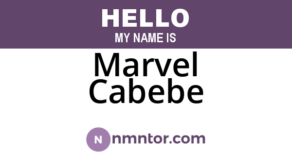 Marvel Cabebe