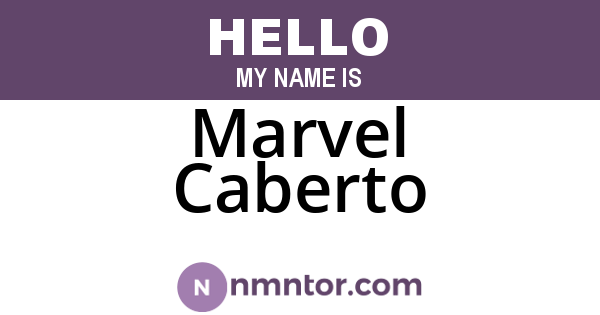 Marvel Caberto