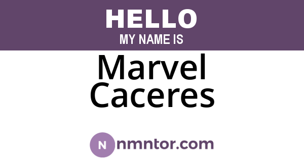 Marvel Caceres