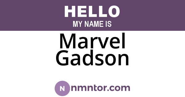 Marvel Gadson