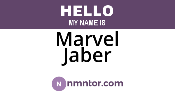 Marvel Jaber
