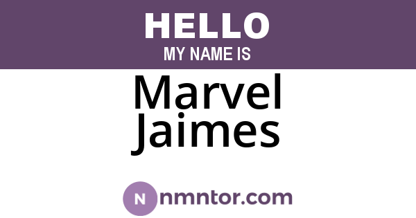 Marvel Jaimes