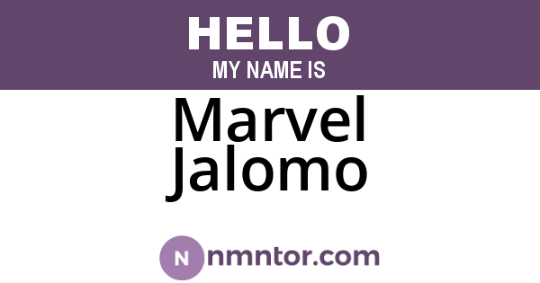 Marvel Jalomo