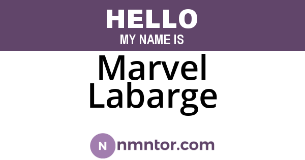Marvel Labarge