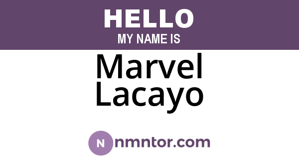 Marvel Lacayo