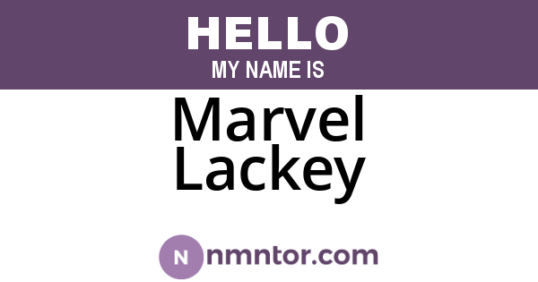 Marvel Lackey