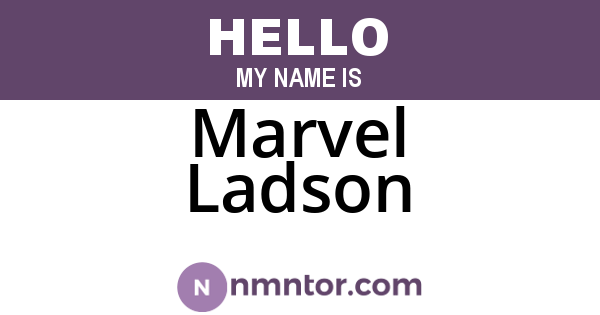 Marvel Ladson