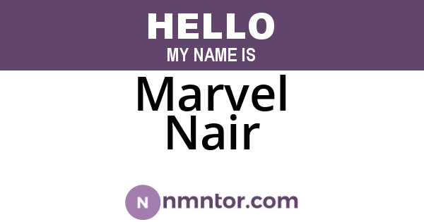 Marvel Nair