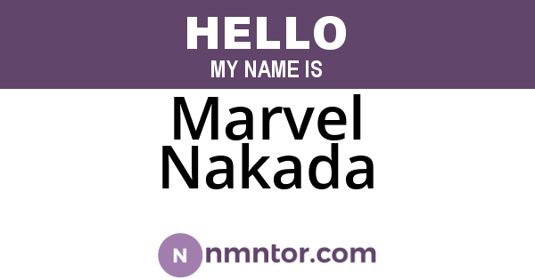 Marvel Nakada