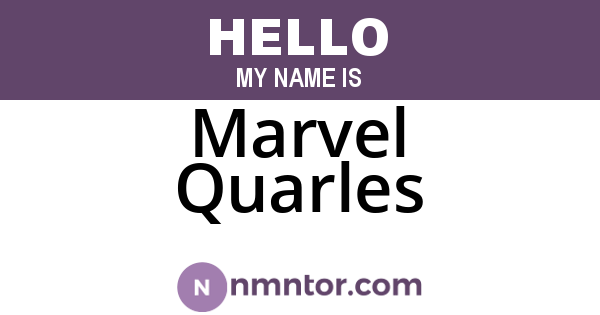Marvel Quarles