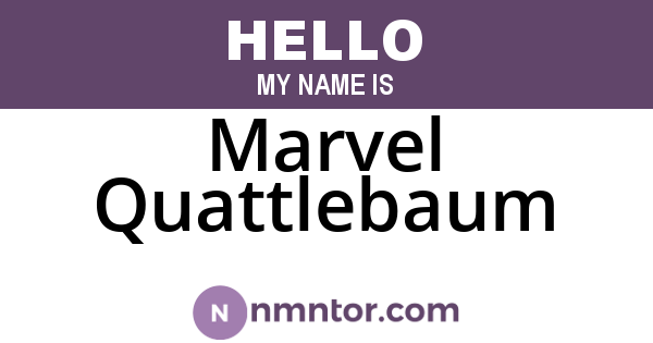 Marvel Quattlebaum