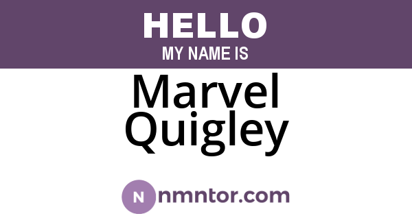 Marvel Quigley