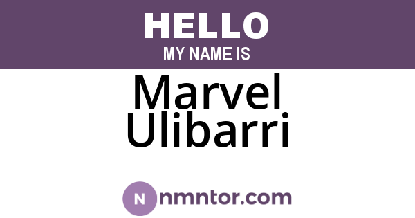 Marvel Ulibarri