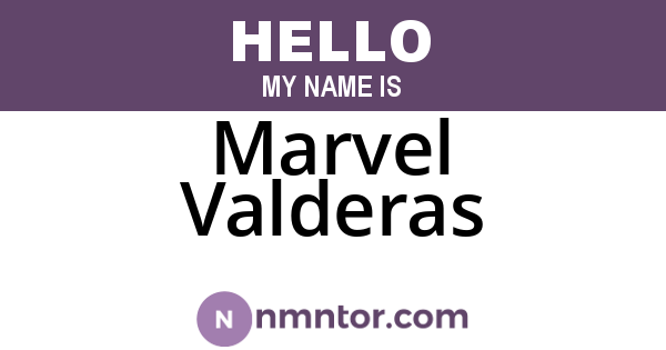 Marvel Valderas