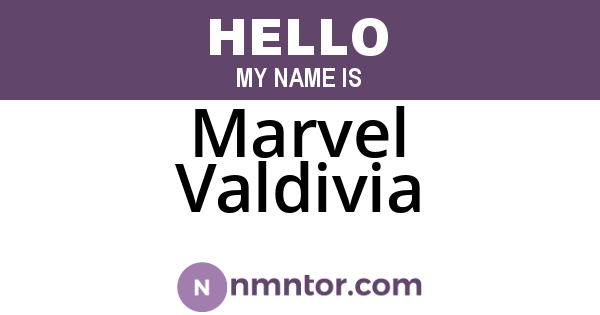 Marvel Valdivia