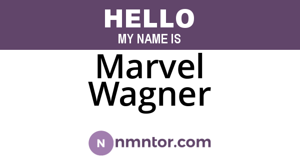 Marvel Wagner