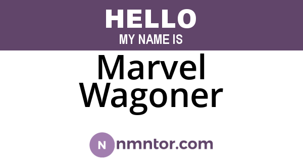Marvel Wagoner