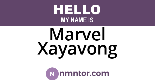 Marvel Xayavong